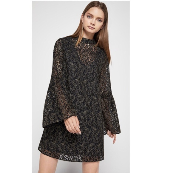 bcbg bell sleeve dress